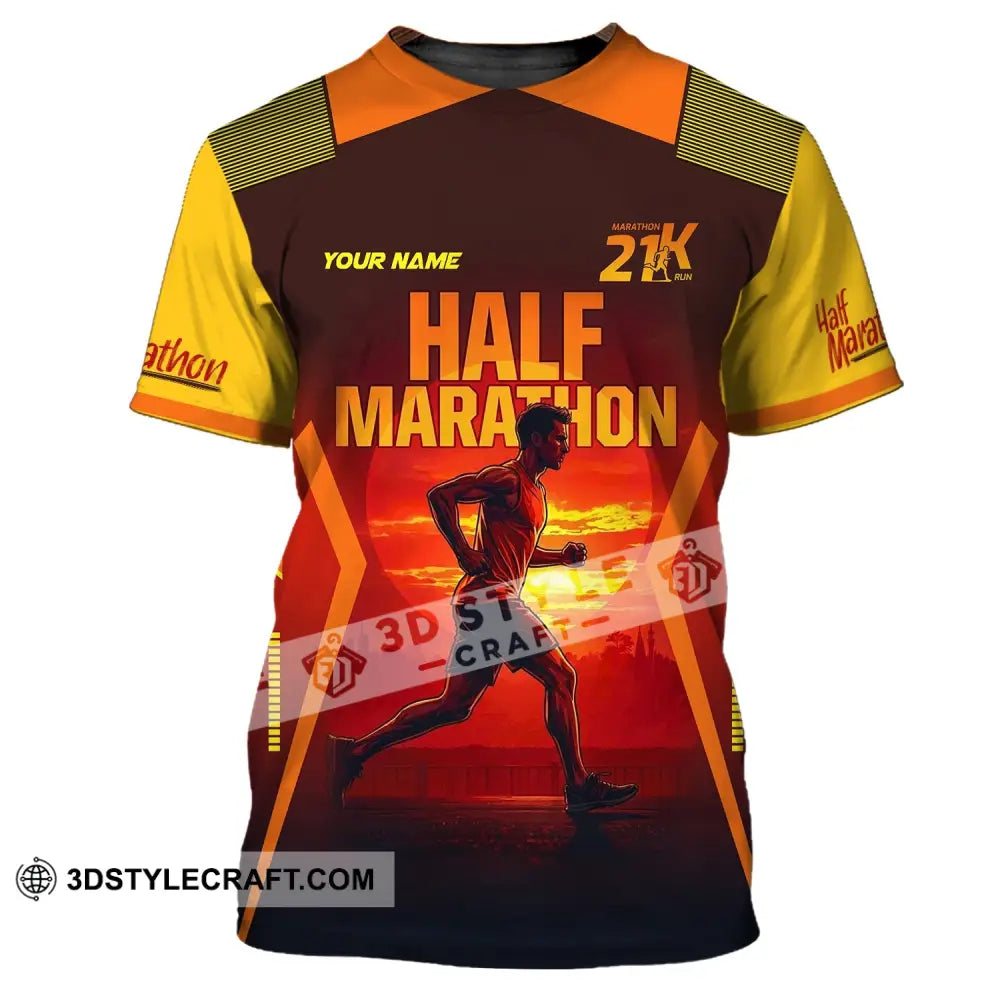 Unisex Shirt - Custom Half Marathon Run 3D Shirt T-Shirt / S T-shirt