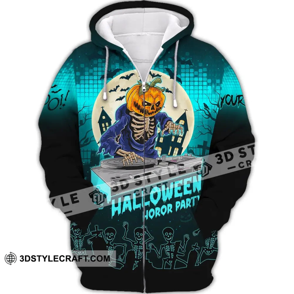 Unisex Shirt Custom Halloween Hoodie For Zipper / S T-Shirt