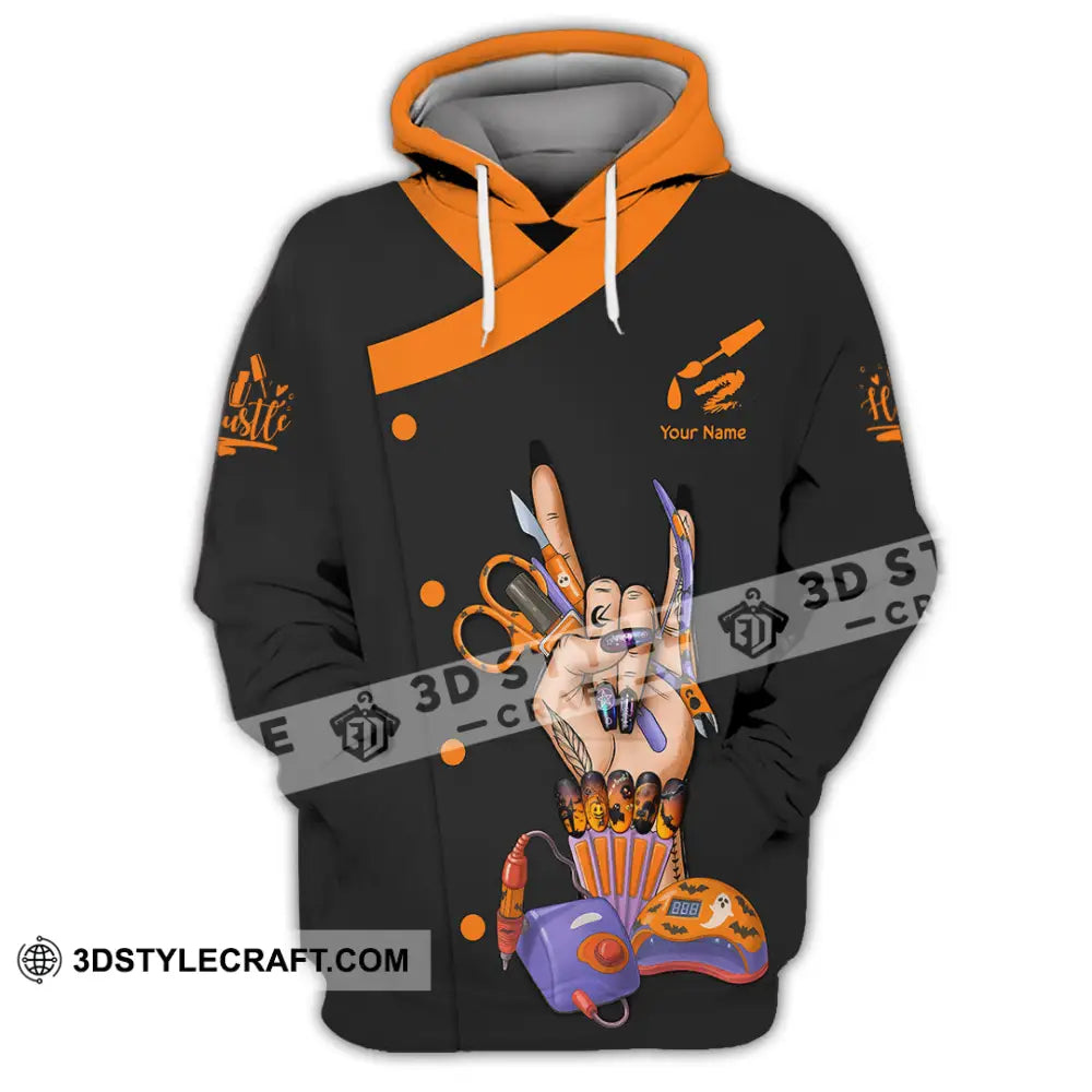 Unisex Shirt Custom Halloween Nails Artist Shirt Hoodie / S T shirt