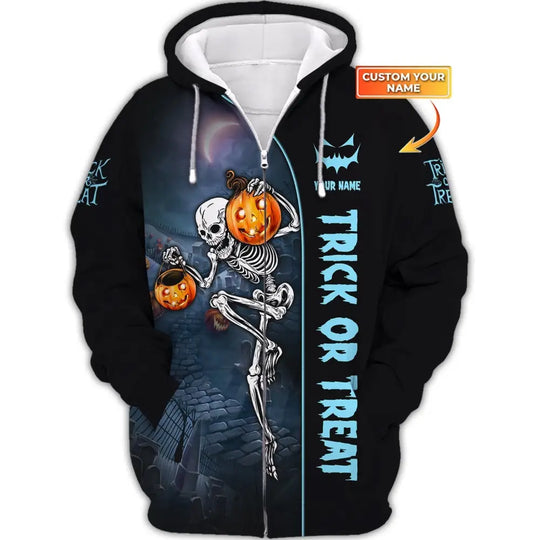 Unisex Shirt, Custom Halloween T-Shirt, Trick or Treat, Shirt For Halloween style option 2