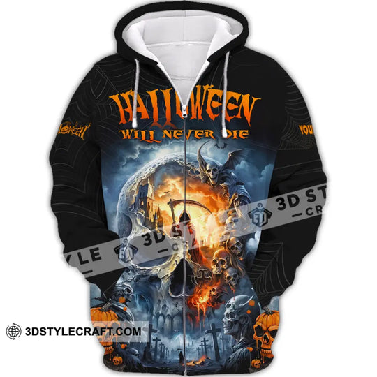 Unisex Shirt - Custom Halloween Will Never Die Shirt style option 2