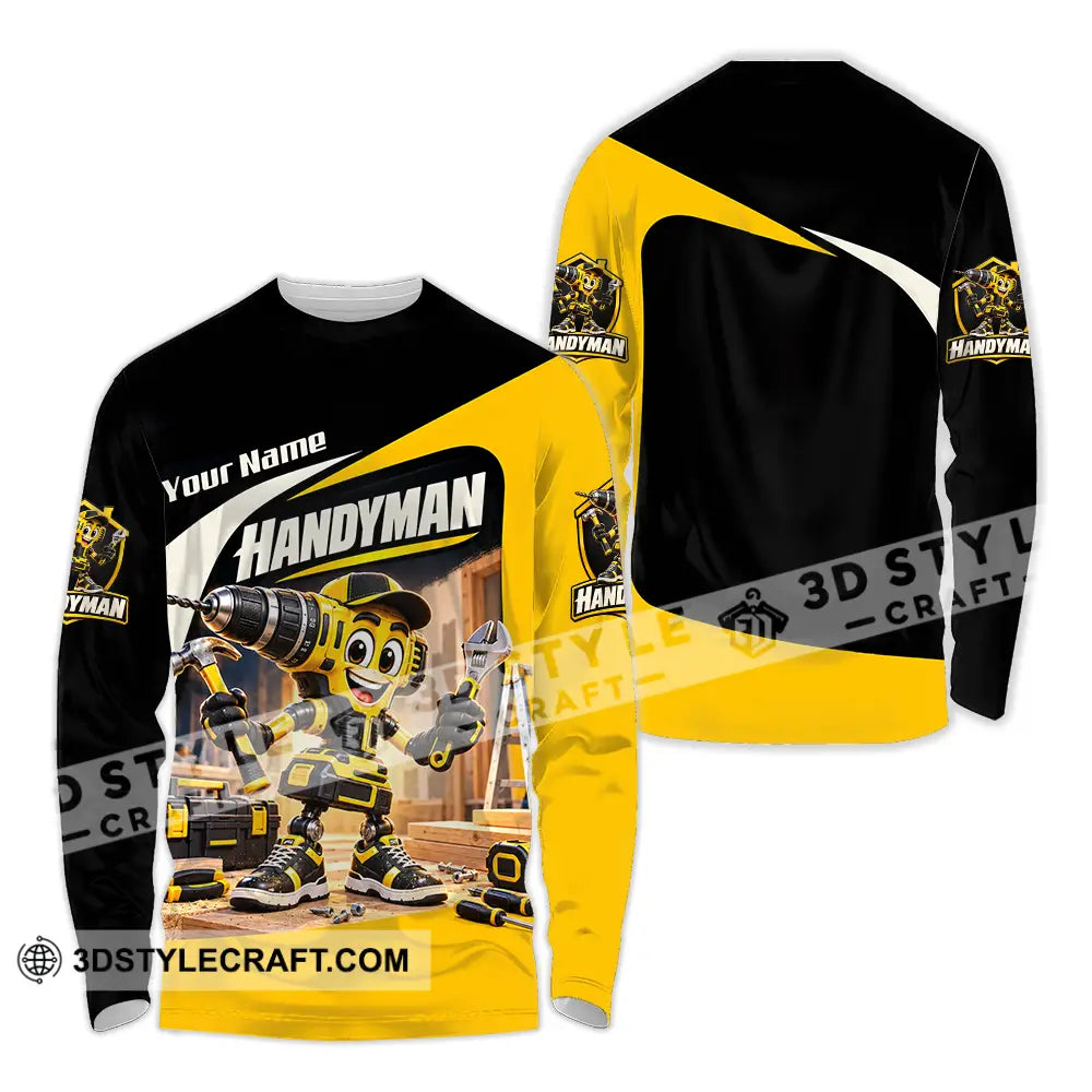 Unisex Shirt - Custom Handyman Shirt - Long Sleeve Shirt / S - T-shirt