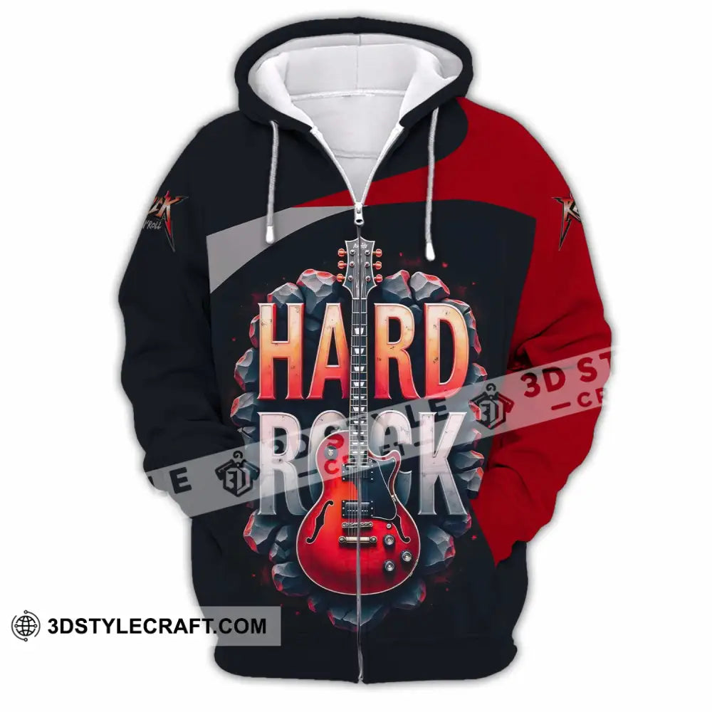 Unisex Shirt - Custom Hard Rock 3D Shirt Zipper Hoodie / S T-shirt