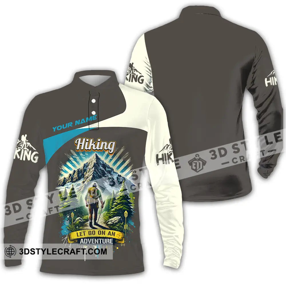 Unisex Shirt - Custom Hiking 3D Shirt - Long Sleeve Polo / S - T-shirt