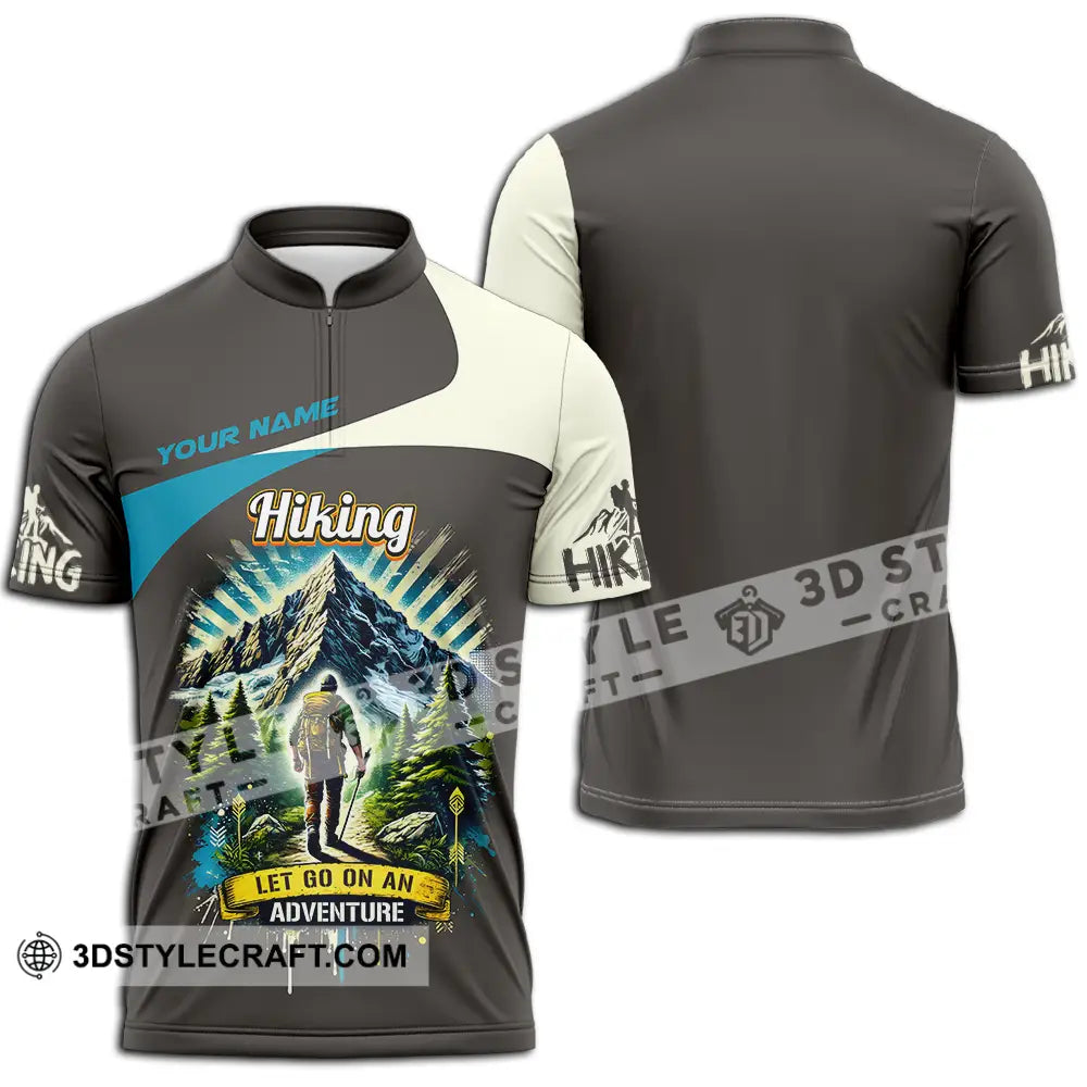Unisex Shirt - Custom Hiking 3D Shirt - Zipper Polo Shirt / S - T-shirt