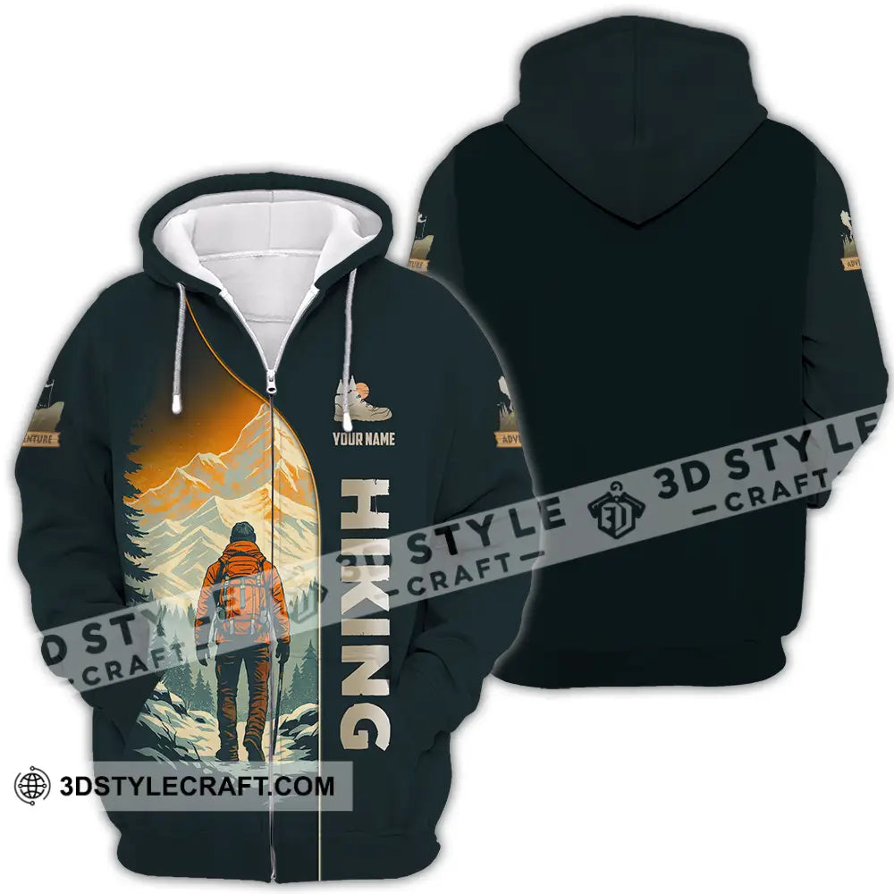 Unisex Shirt Custom Hiking Shirt Zipper Hoodie / S T shirt