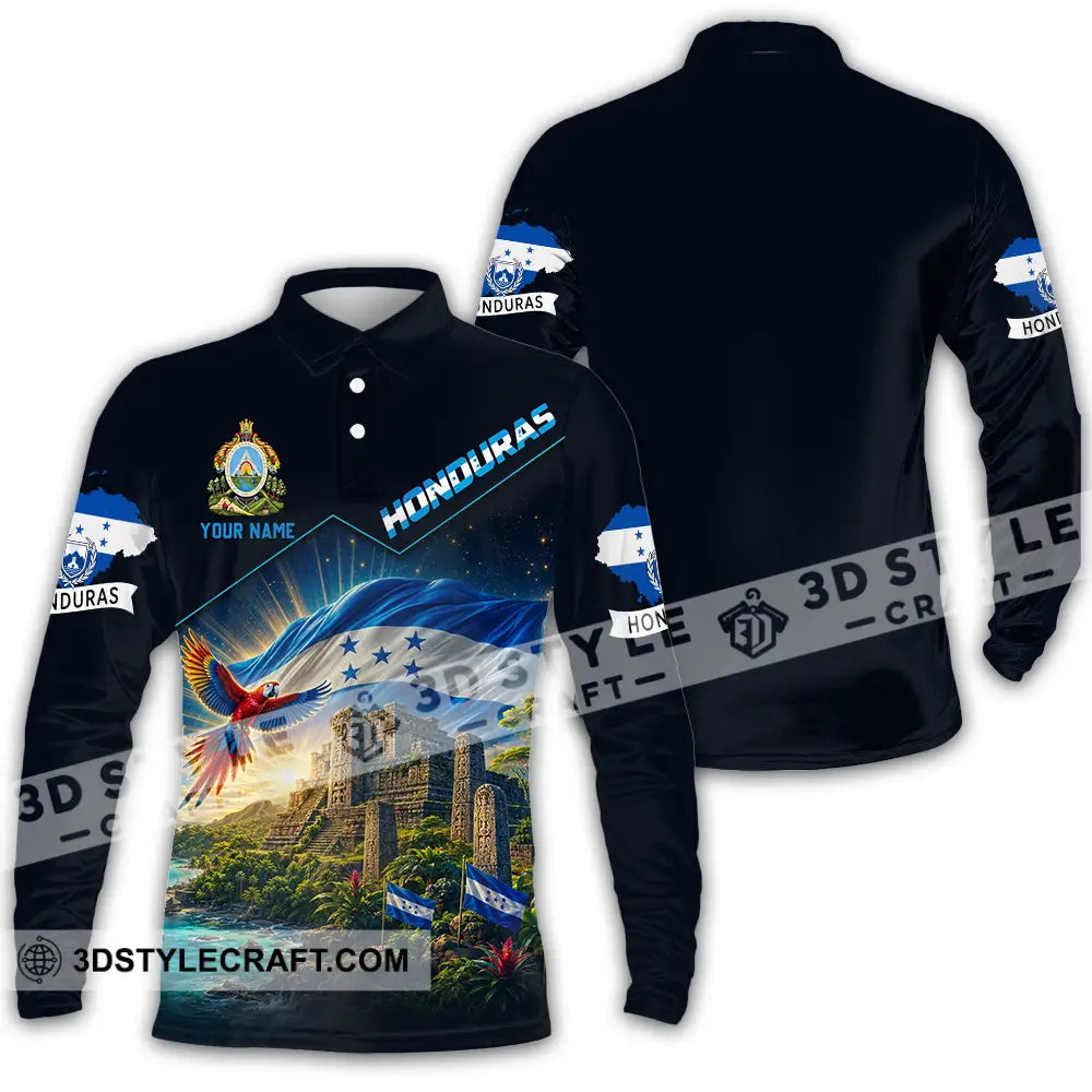 Unisex Shirt - Custom Honduras Shirt - Long Sleeve Polo / S - T-shirt