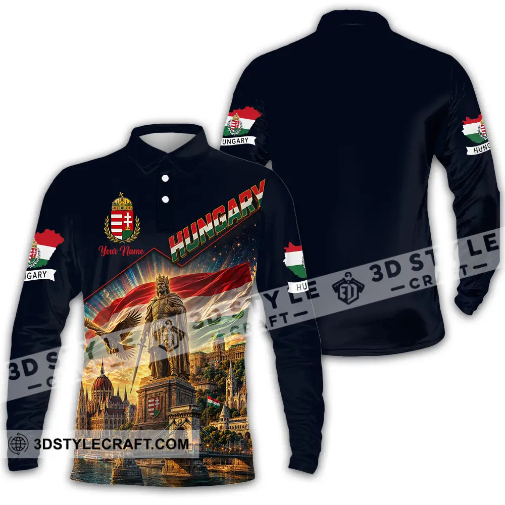 Unisex Shirt - Custom Hungary Shirt - Long Sleeve Polo / S - T-shirt