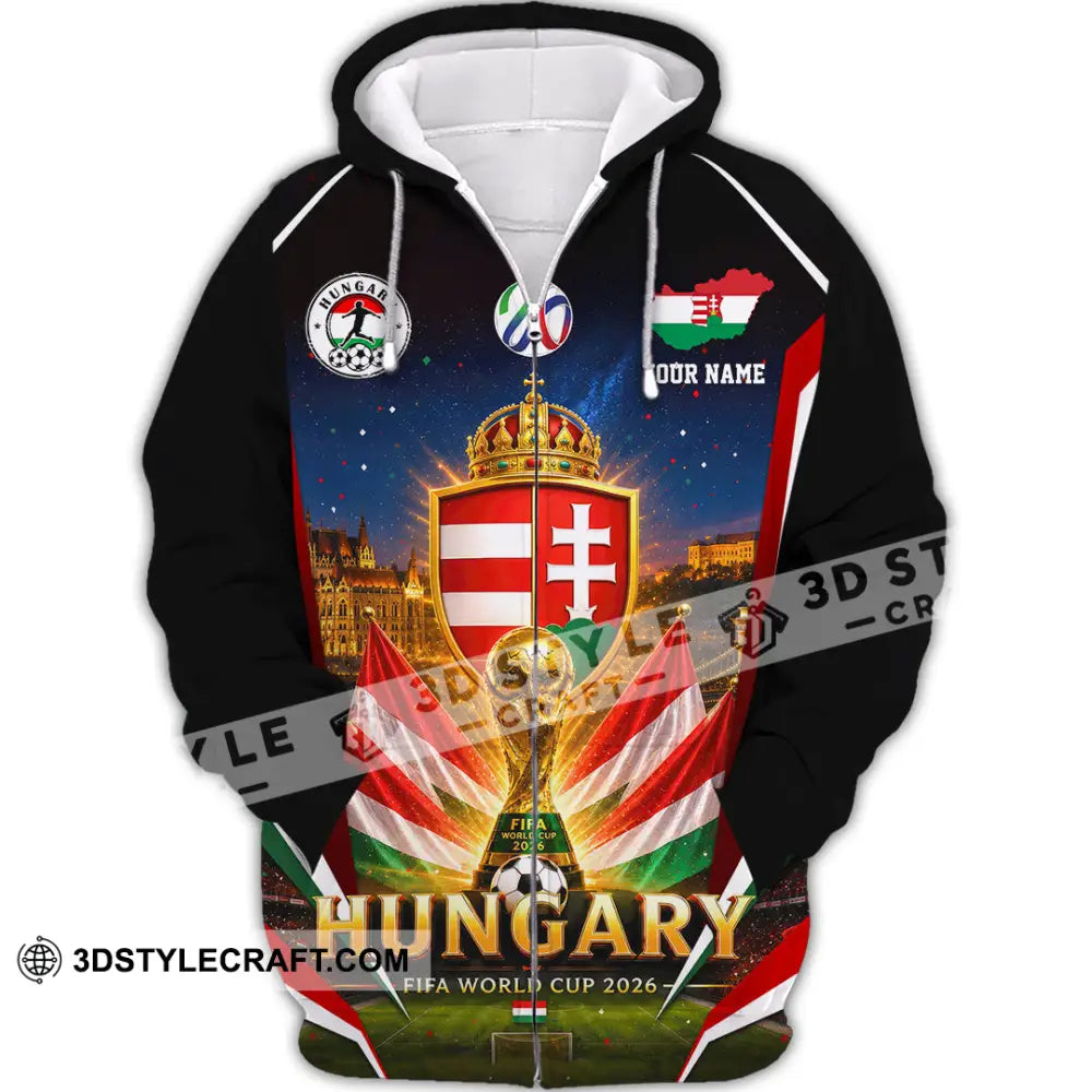 Unisex Shirt - Custom Hungary World Cup 2026 Shirt - Zipper Hoodie / S - T-shirt