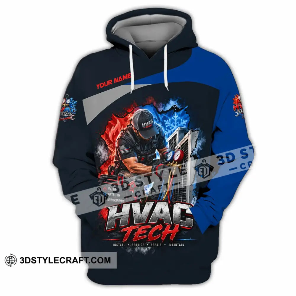 Unisex Shirt - Custom HVAC Tech Shirt - Hoodie / S - T-shirt