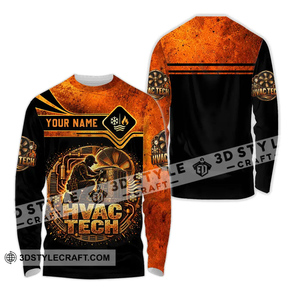 Unisex Shirt - Custom HVAC Tech Shirt - Long Sleeve Shirt / S - T-shirt