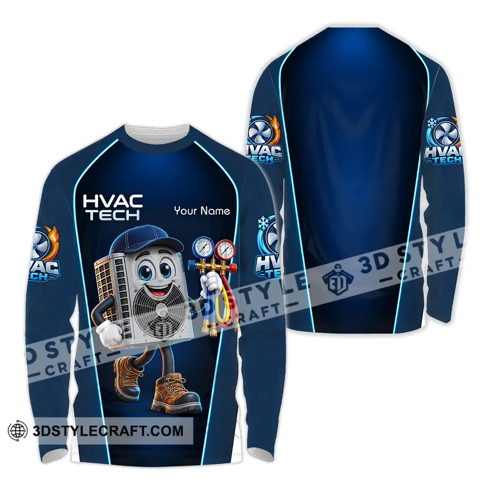 Unisex Shirt - Custom HVAC Tech Shirt - Long Sleeve Shirt / S - T-shirt