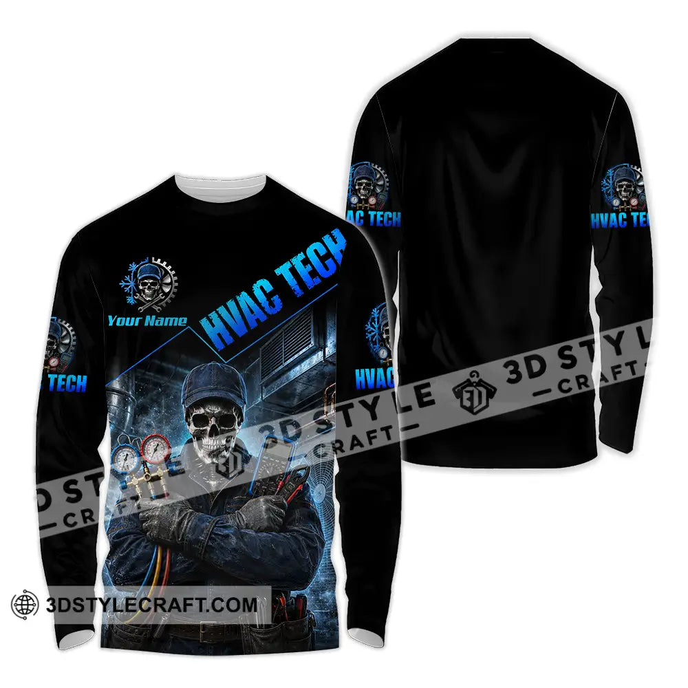 Unisex Shirt - Custom HVAC Tech Shirt - Long Sleeve Shirt / S - T-shirt