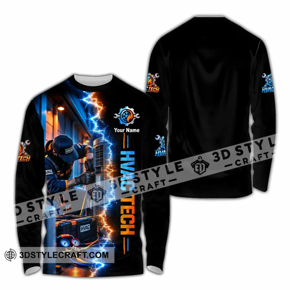 Unisex Shirt - Custom HVAC Tech Shirt - Long Sleeve Shirt / S - T-shirt