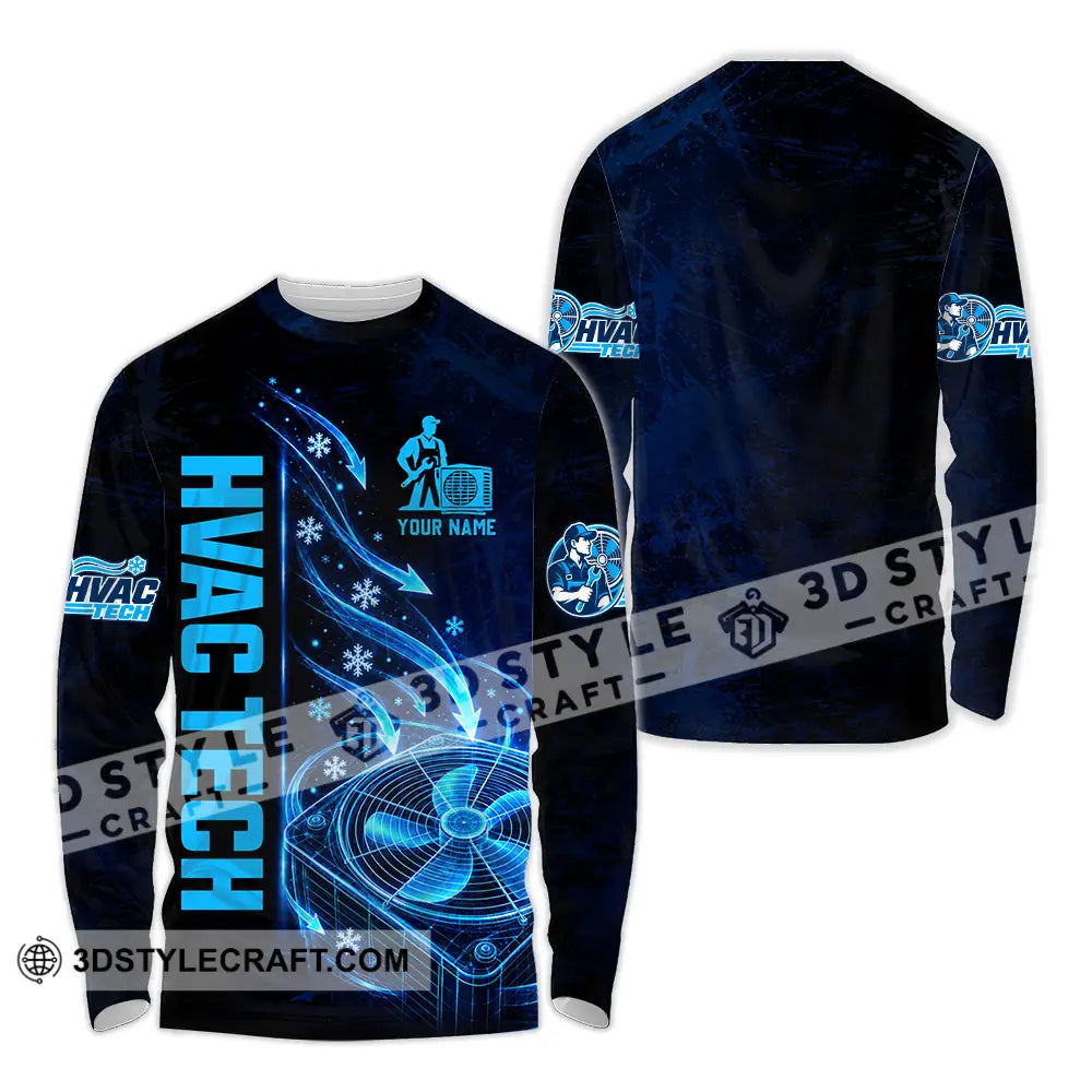 Unisex Shirt - Custom HVAC Tech Shirt - Long Sleeve Shirt / S - T-shirt