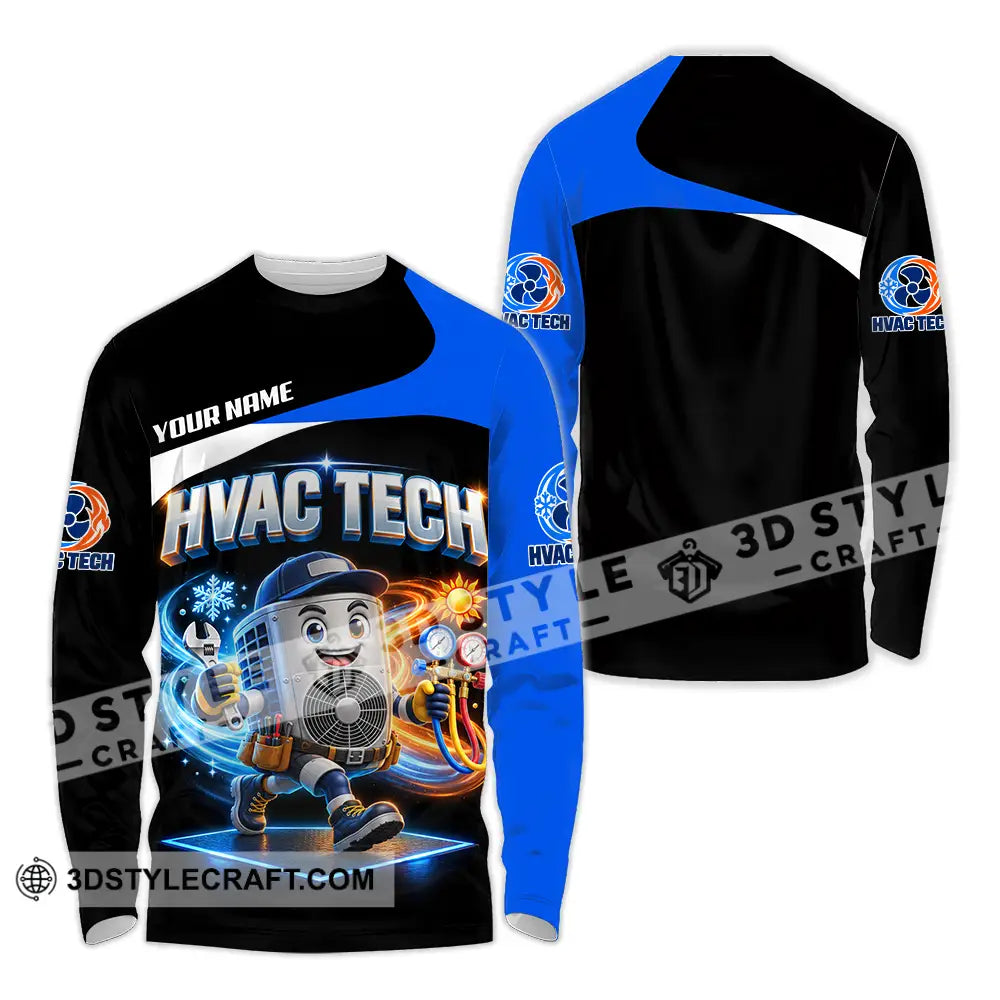 Unisex Shirt - Custom HVAC Tech Shirt - Long Sleeve Shirt / S - T-shirt