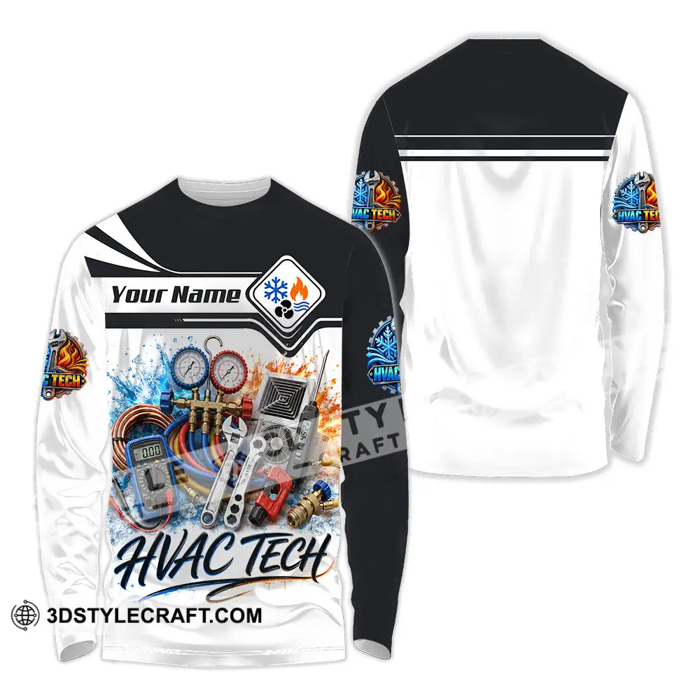 Unisex Shirt - Custom Hvac Tech Shirt - Long Sleeve Shirt / S - T-shirt