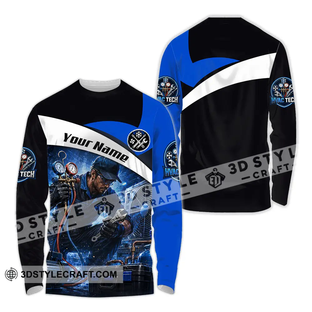 Unisex Shirt - Custom HVAC Tech Shirt - Long Sleeve Shirt / S - T-shirt