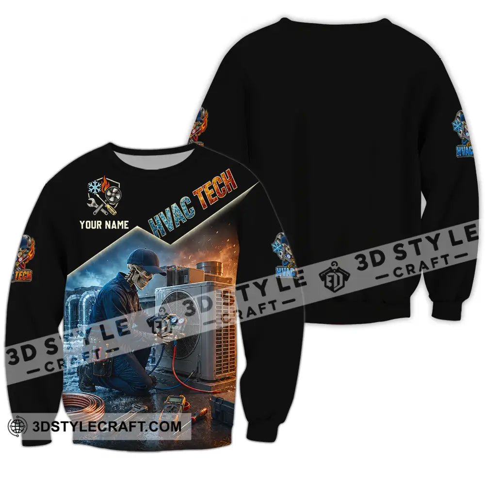 Unisex Shirt - Custom HVAC Tech Shirt - Long Sleeve / S - T-shirt