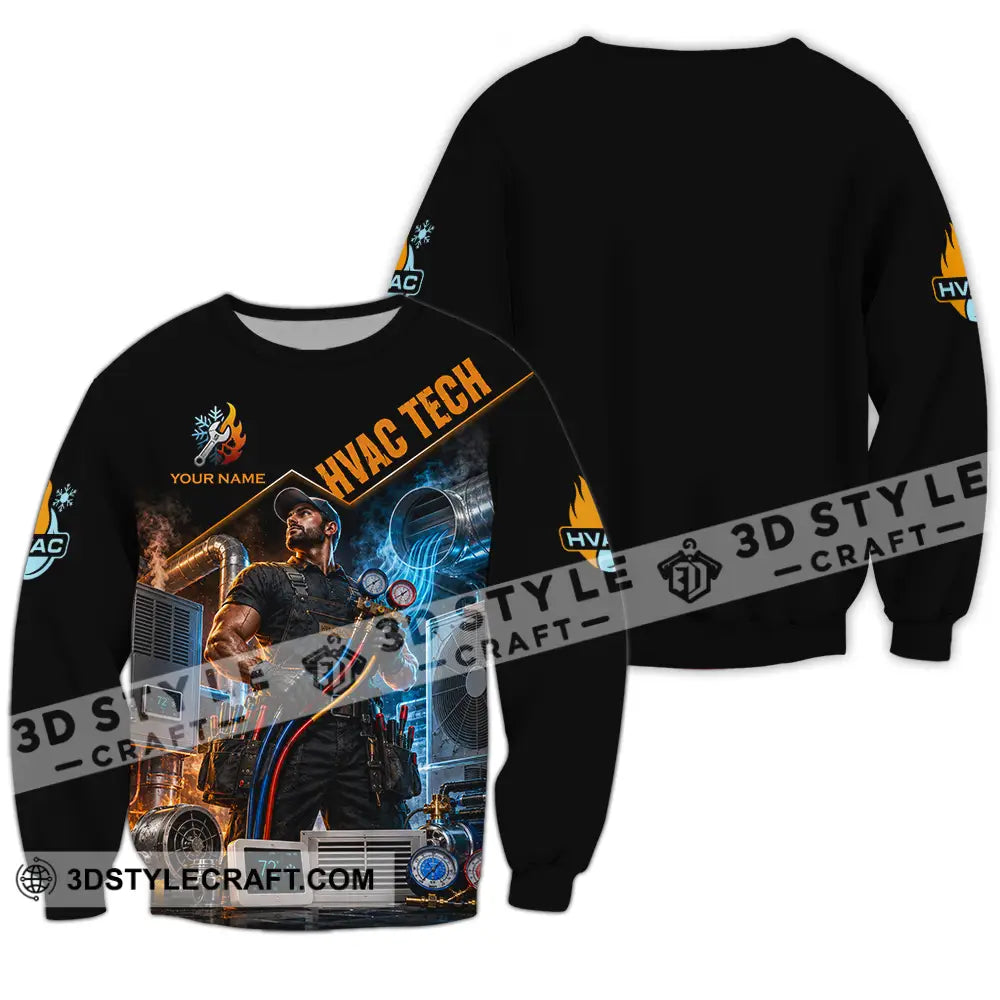 Unisex Shirt - Custom Hvac Tech Shirt - Long Sleeve / S - T-shirt