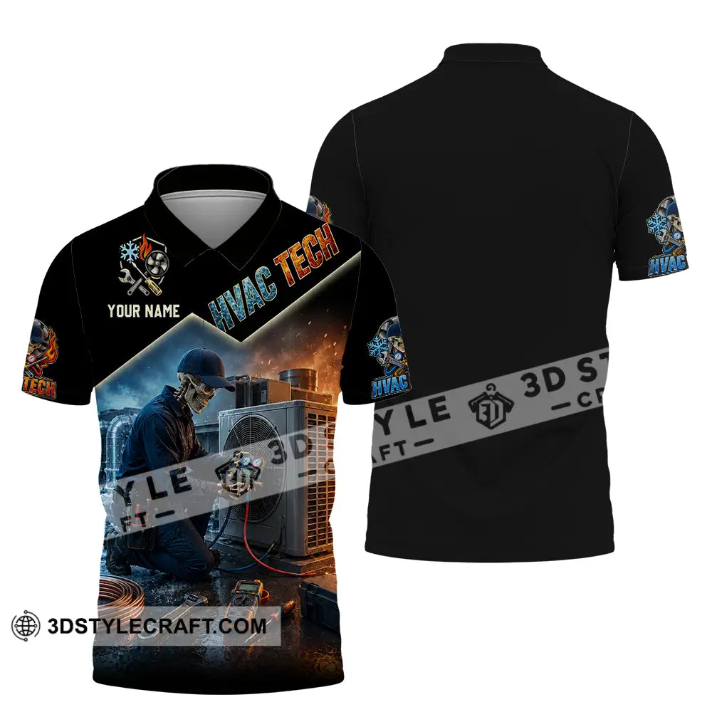 Unisex Shirt - Custom HVAC Tech Shirt - Polo Shirt / S - T-shirt