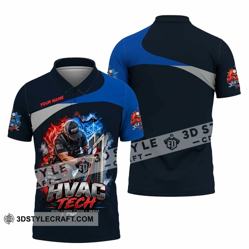 Unisex Shirt - Custom HVAC Tech Shirt - Polo Shirt / S - T-shirt