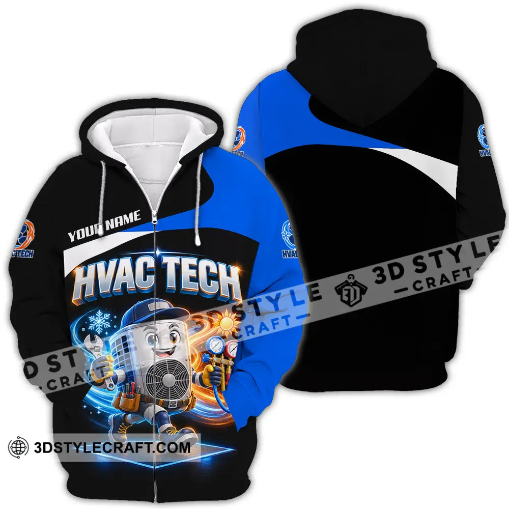 Unisex Shirt - Custom HVAC Tech Shirt - Zipper Hoodie / S - T-shirt