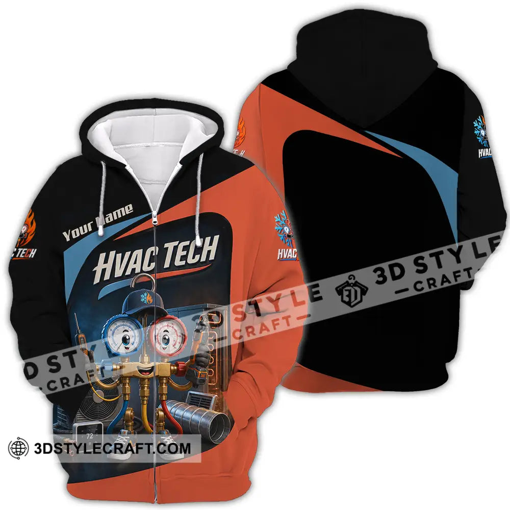 Unisex Shirt - Custom Hvac Tech Shirt - Zipper Hoodie / S - T-shirt