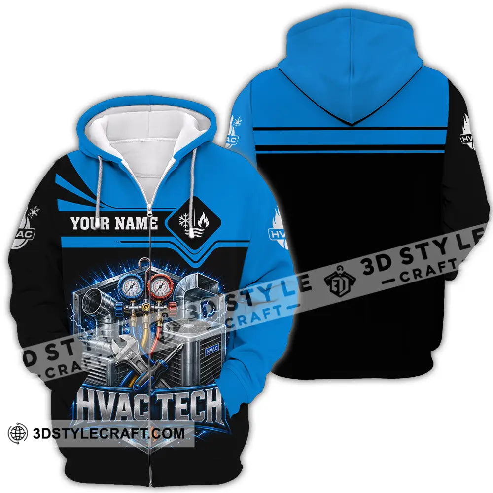 Unisex Shirt - Custom Hvac Tech Shirt - Zipper Hoodie / S - T-shirt