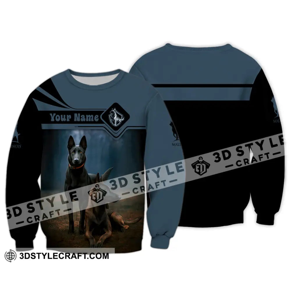 Unisex Shirt - Custom I Love My Belgian Malinois Pet Lover Shirt Long Sleeve / S T-shirt