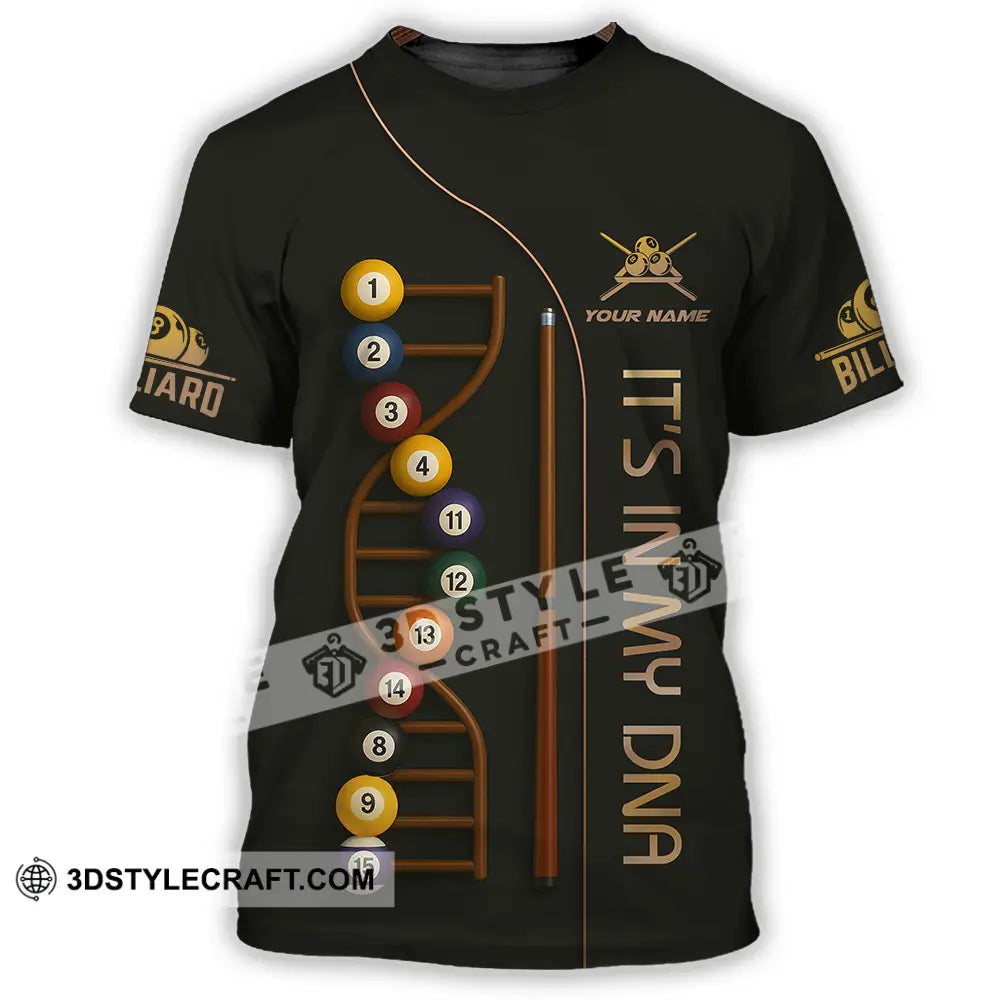 Unisex Shirt - Custom In My DNA Billiard Shirt T-Shirt / S T-shirt