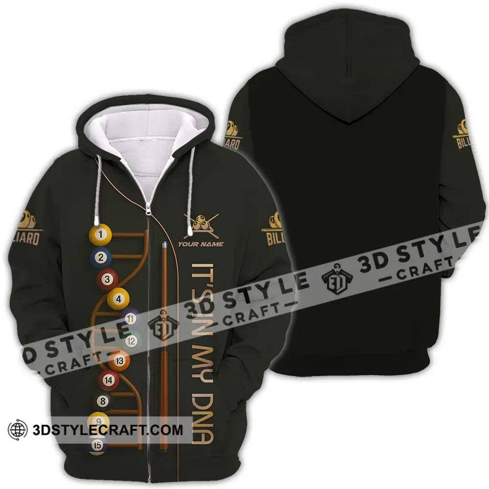 Unisex Shirt - Custom In My DNA Billiard Shirt Zipper Hoodie / S T-shirt