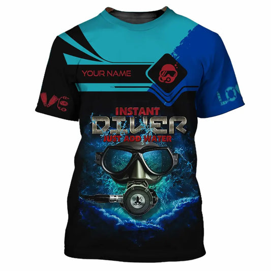 Unisex Shirt - Custom Instant Diver Just Add Water Scuba Diving Diver Shirt T-Shirt / S T-shirt