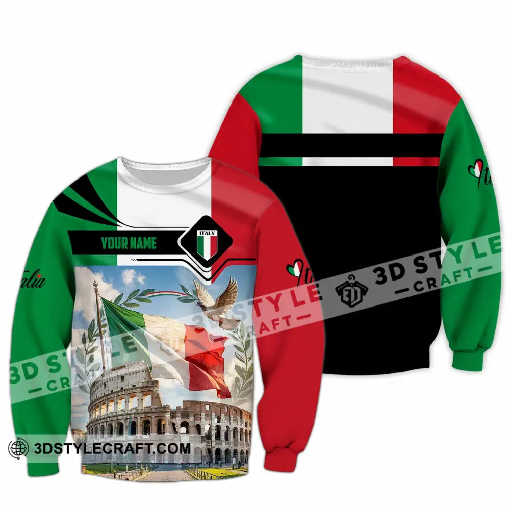 Unisex Shirt - Custom Italy 3D Shirt - Long Sleeve / S - T-shirt