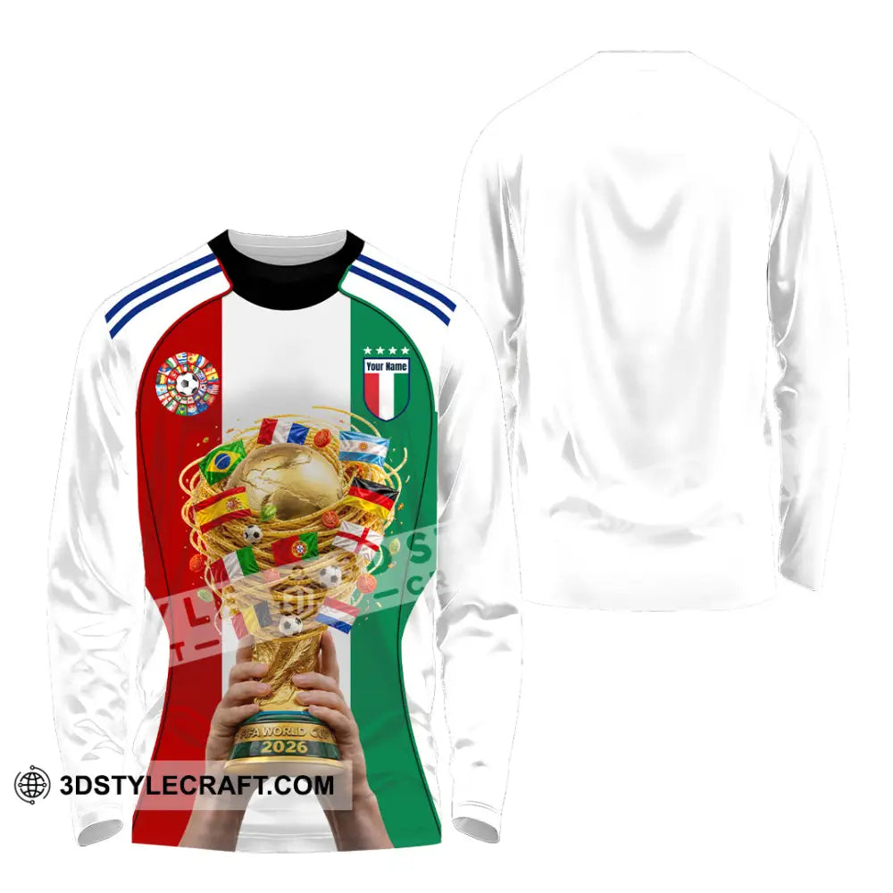 Unisex Shirt - Custom Italy World Cup 2026 Shirt - Long Sleeve Shirt / S - T-shirt