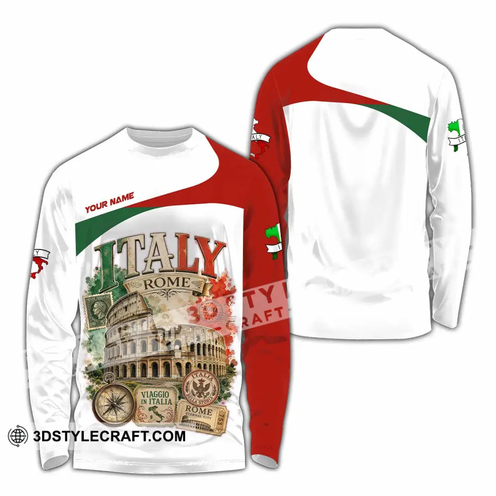 Unisex Shirt - Custom Italy Shirt - Long Sleeve Shirt / S - T-shirt