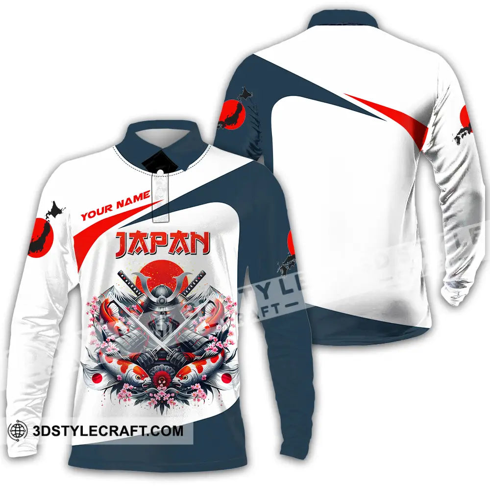 Unisex Shirt - Custom Japan 3D Shirt Long Sleeve Polo / S T-shirt
