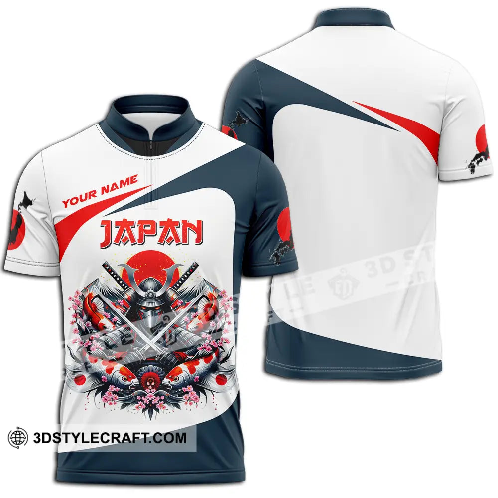 Unisex Shirt - Custom Japan 3D Shirt Zipper Polo Shirt / S T-shirt