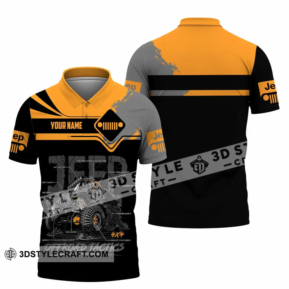 Unisex Shirt - Custom Jeep Offroad Tactics 3D Shirt Polo Shirt / S T-shirt