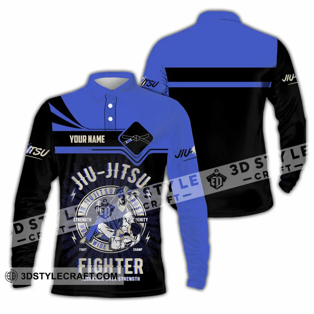 Unisex Shirt - Custom Jiu Jitsu 3D Shirt - Long Sleeve Polo / S - T-shirt