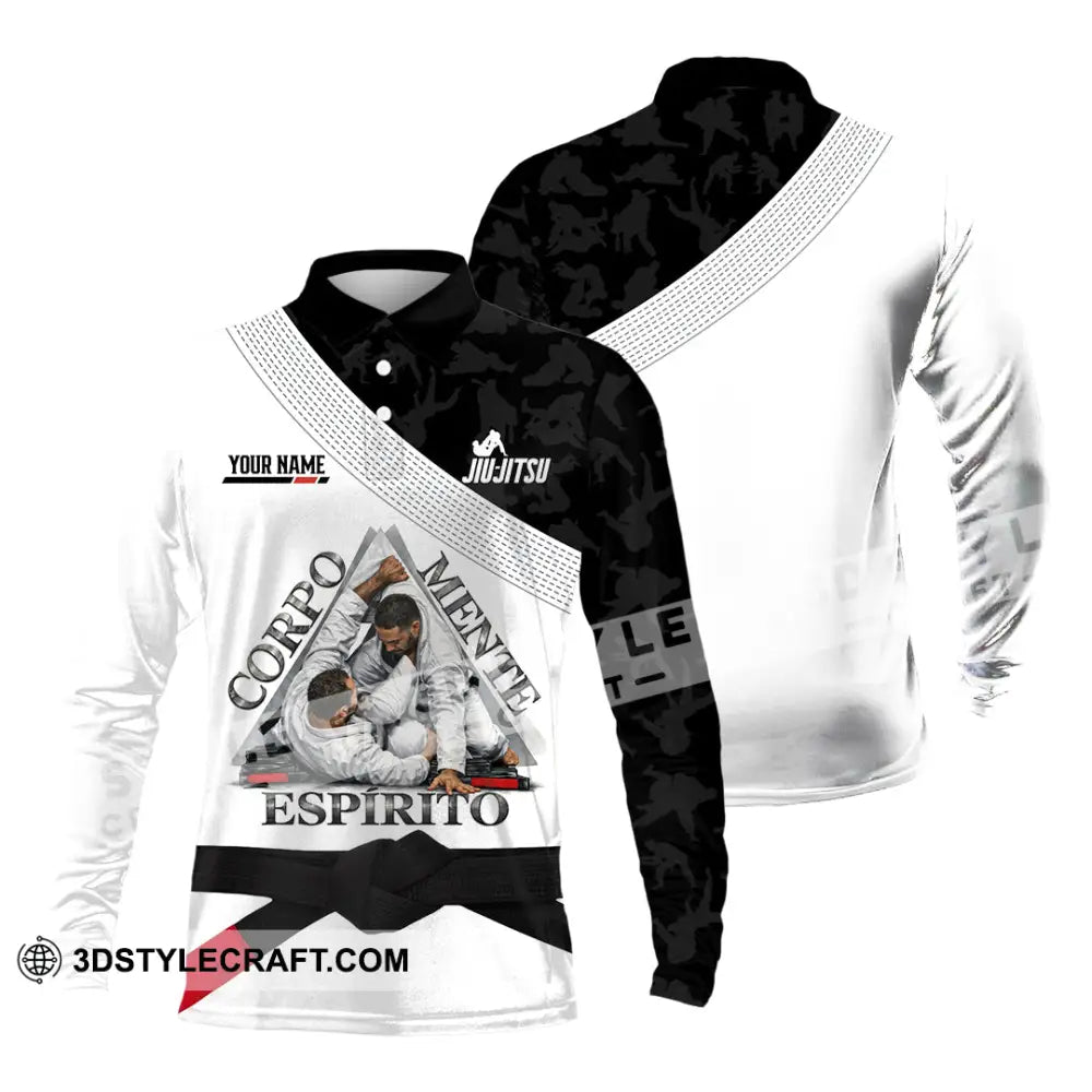 Unisex Shirt - Custom Jiu Jitsu 3D Shirt Long Sleeve Polo / S T-shirt
