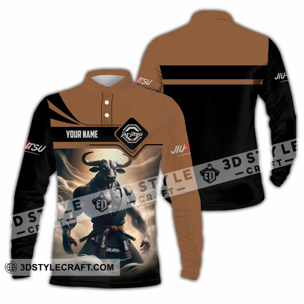Unisex Shirt - Custom Jiu Jitsu 3D Shirt Long Sleeve Polo / S T-shirt
