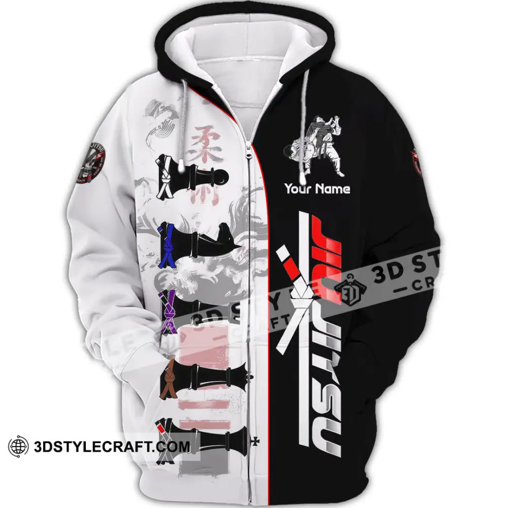 Unisex Shirt - Custom Jiu Jitsu 3D Shirt Zipper Hoodie / S T-shirt