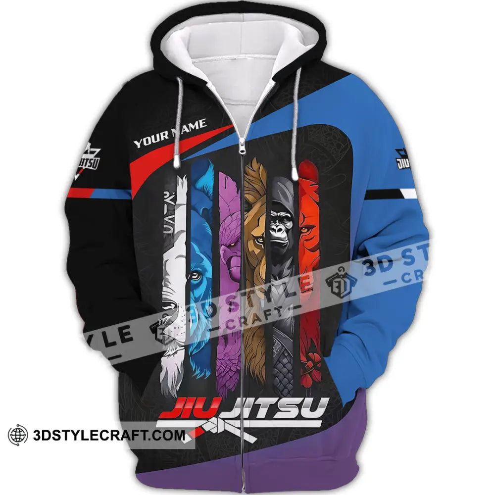 Unisex Shirt - Custom Jiu Jitsu 3D Shirt Zipper Hoodie / S T-shirt