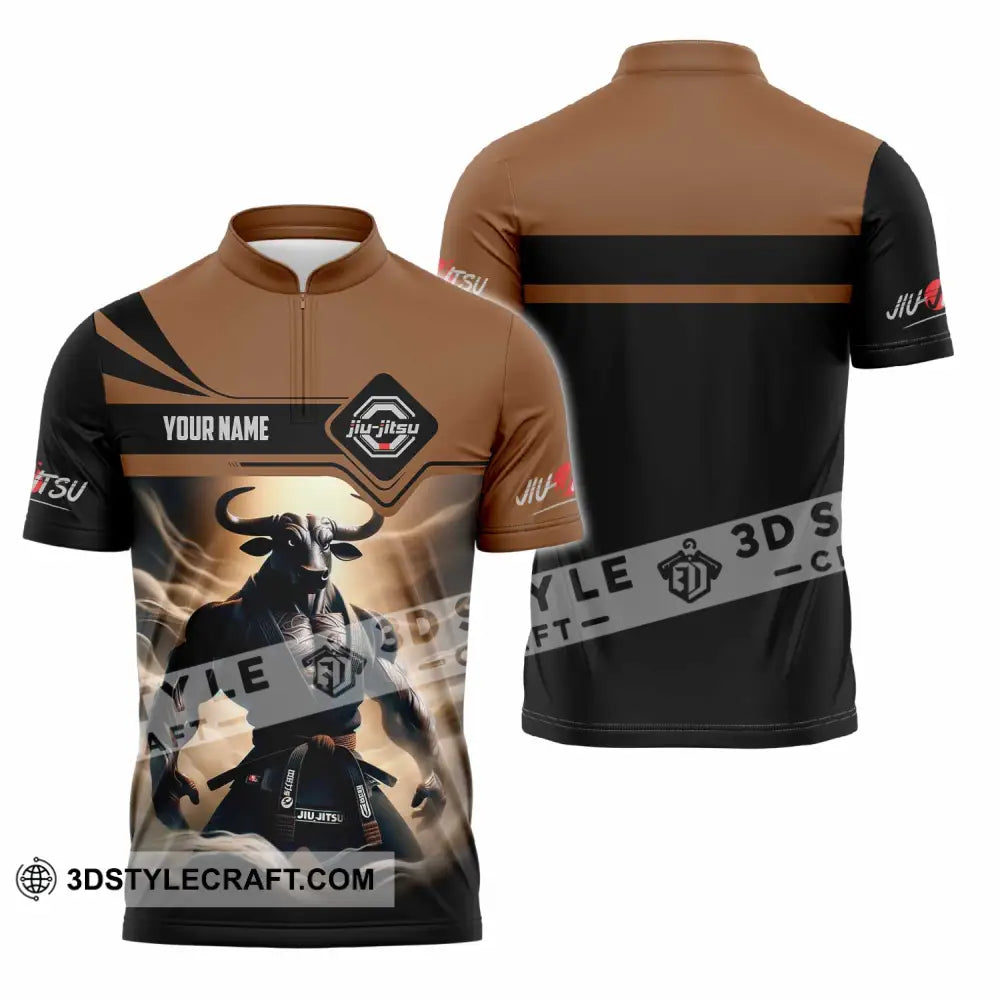 Unisex Shirt - Custom Jiu Jitsu 3D Shirt Zipper Polo Shirt / S T-shirt