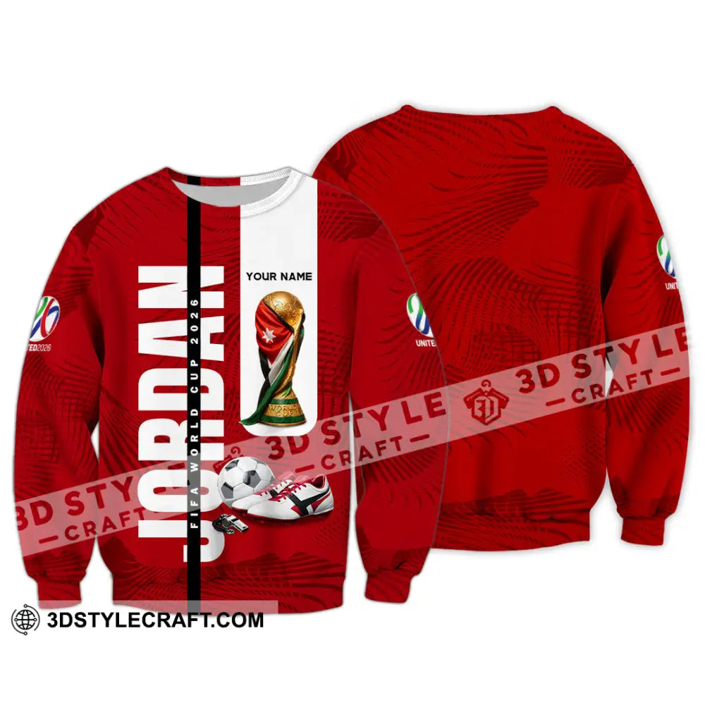 Unisex Shirt - Custom Jordan World Cup 2026 3D Shirt Long Sleeve / S T-shirt
