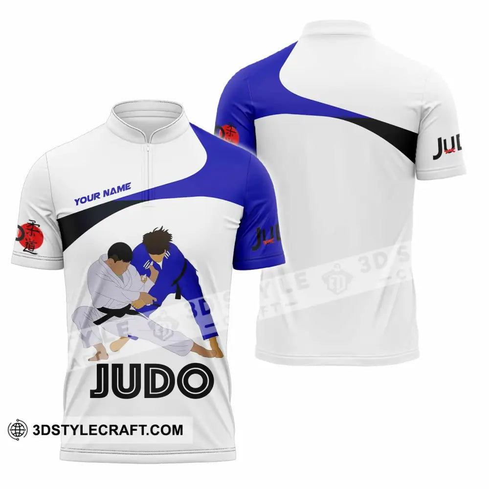 Unisex Shirt - Custom Judo 3D Shirt Zipper Polo Shirt / S T-shirt