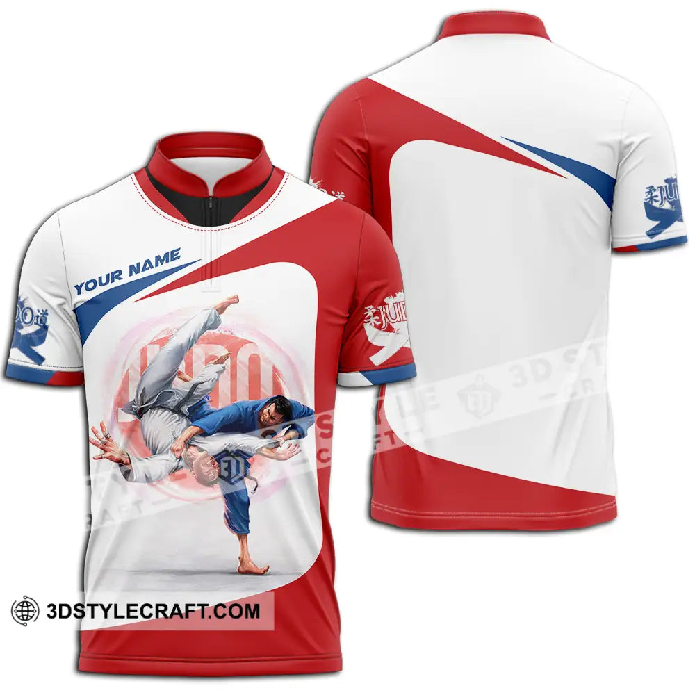 Unisex Shirt - Custom Judo 3D Shirt Zipper Polo Shirt / S T-shirt