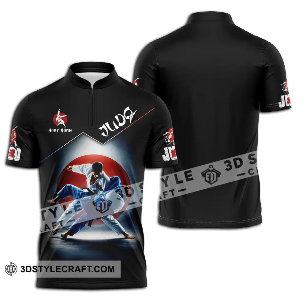 Unisex Shirt - Custom Judo 3D Shirt Zipper Polo Shirt / S T-shirt