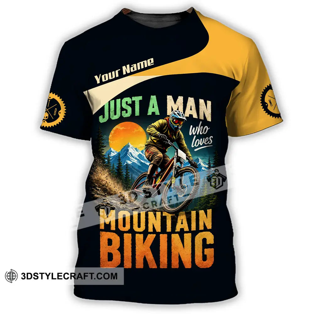 Unisex Shirt - Custom Just A Man Mountain Biking Shirt - T-Shirt / S - T-shirt